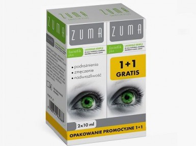 Zuma Świetlik Plus DUOPACK PROMOCYJNY krople, 10 ml + 10 ml gratis